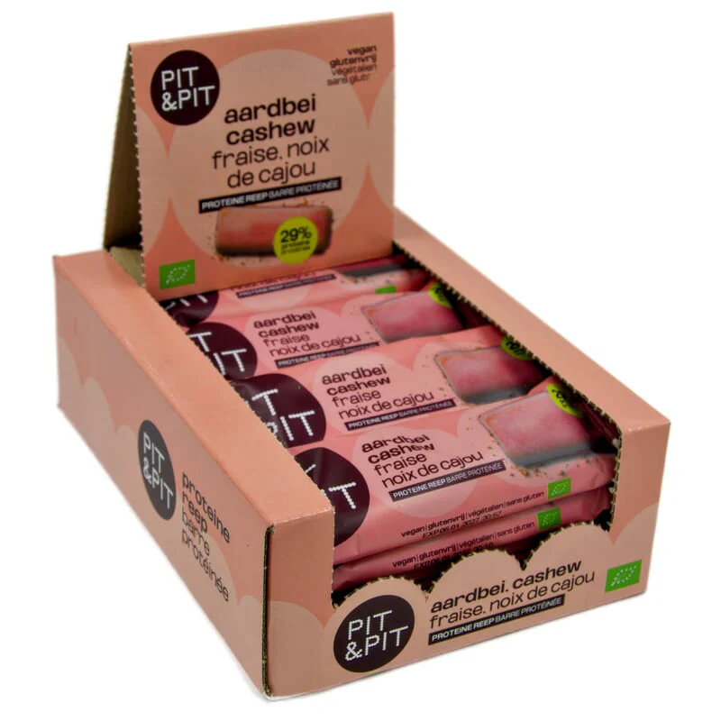 Eiwitreep aardbei-cashew bio - Image 4
